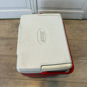 Coleman Red & White Cooler